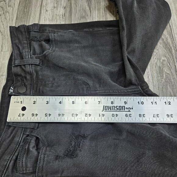 Windsor Jeans Womens 5 Black Distressed Skinny Denim Raw Hem Ripped Ankle - Picture 10 of 11